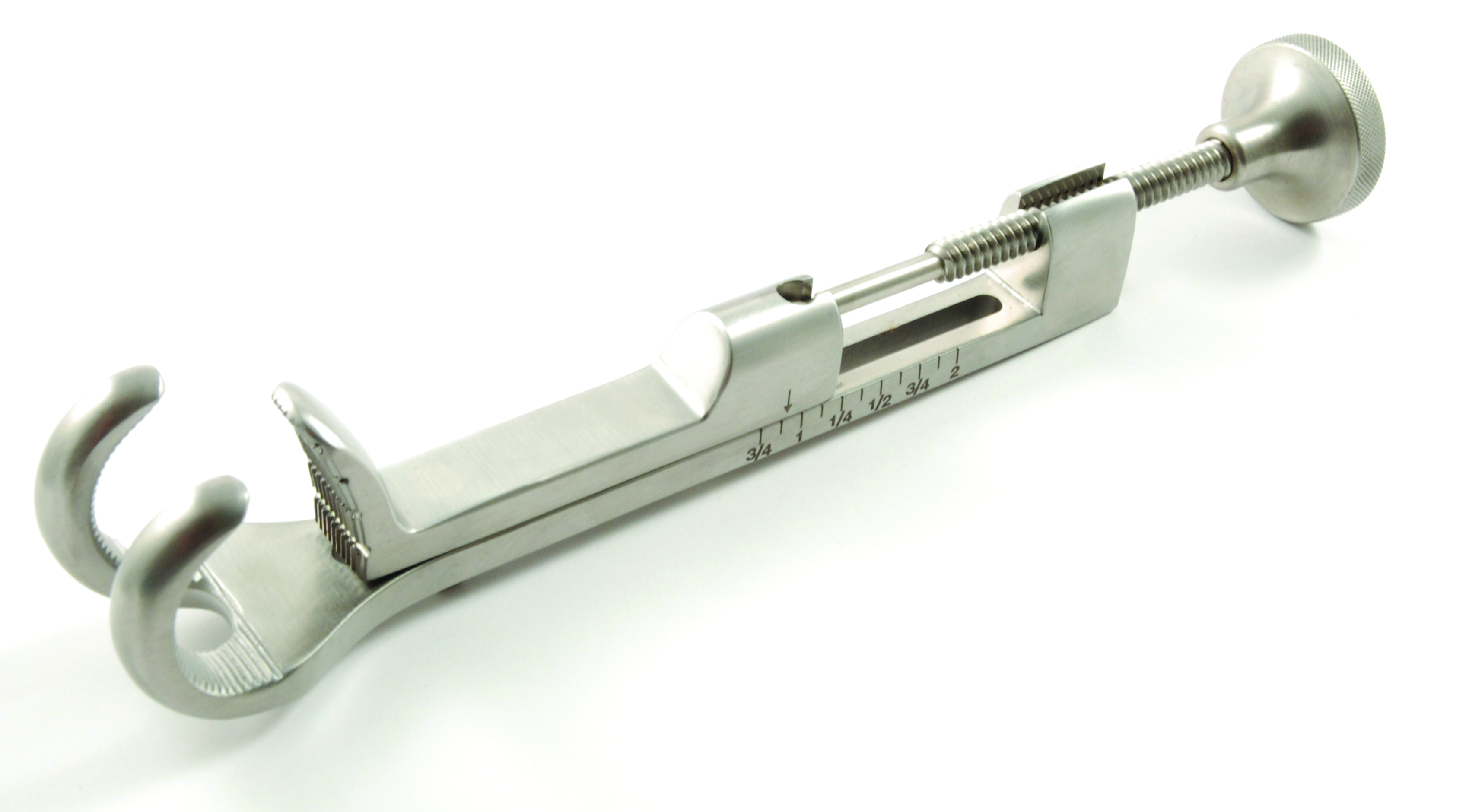 Lowman Bone Clamp, Calibrated In 1/8", 1x2 Prong Jaws, 1.9 Cm Wide, 4 3/4" (12.1 Cm)